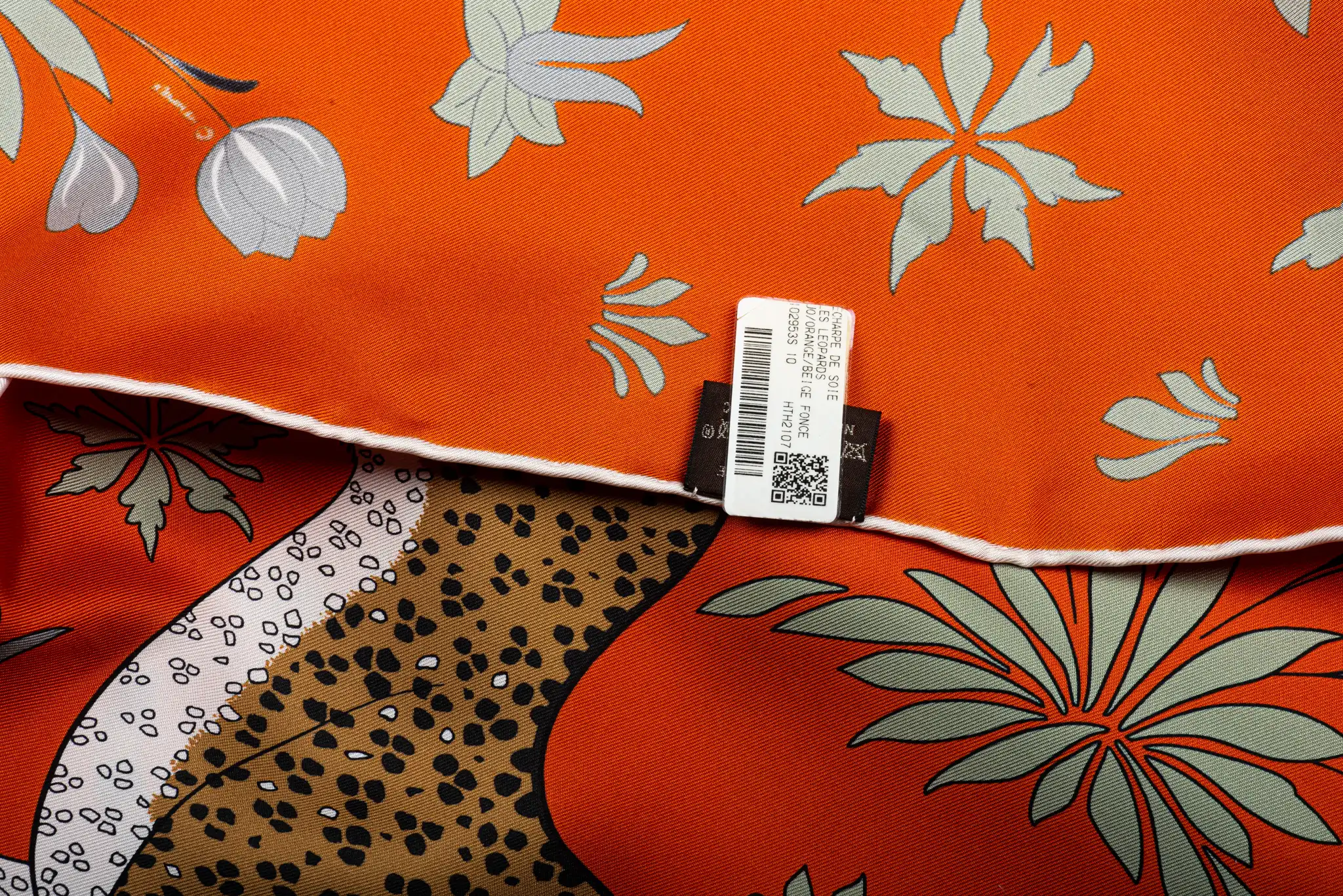 Herm¨¨s NIB Orange Guepards Silk Stole 3 Herm¨¨s NIB Orange Guepards Silk Stole
