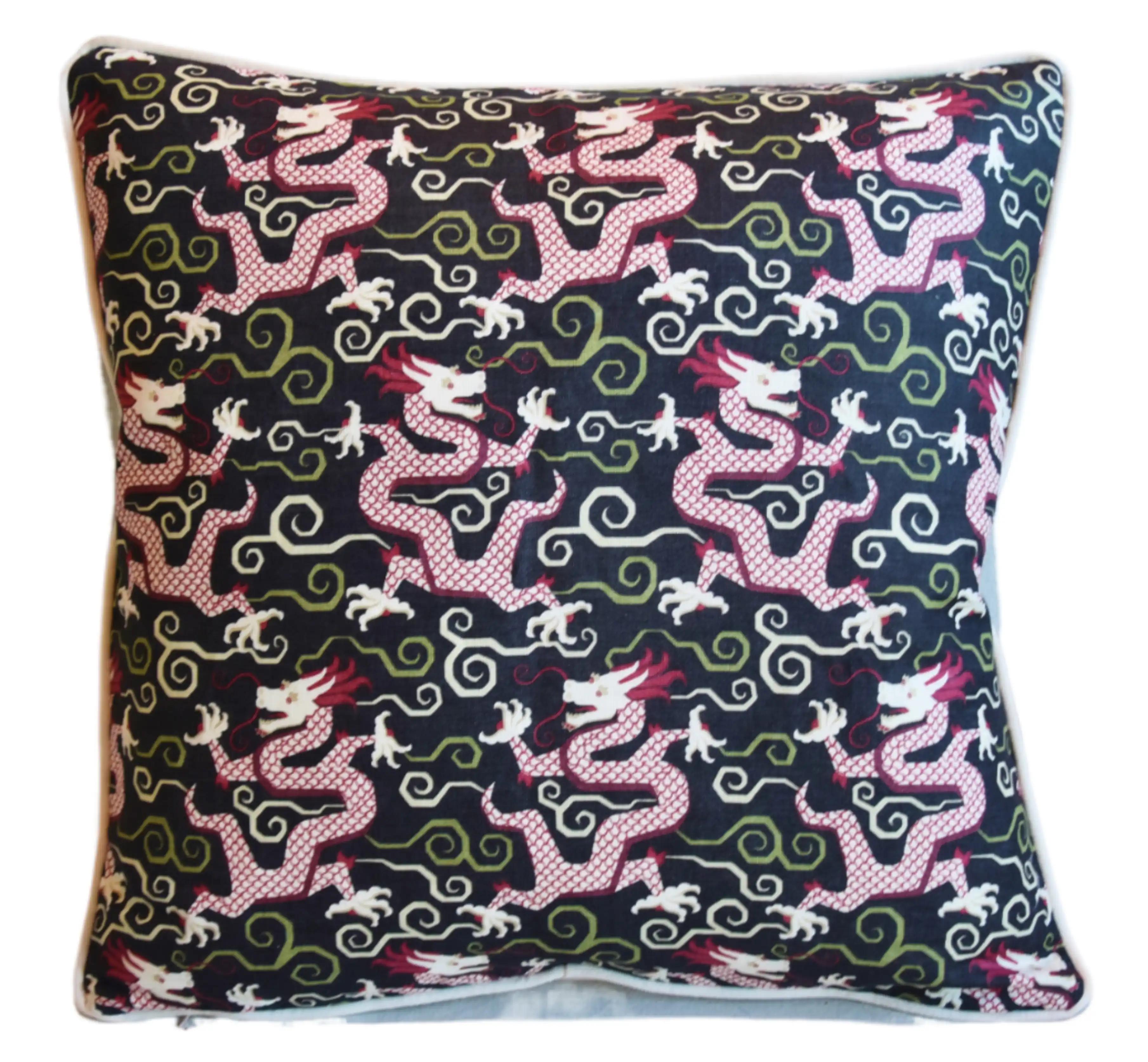 Schumacher Chinoiserie Dragons Pillow 3 Schumacher Chinoiserie Dragons Pillow