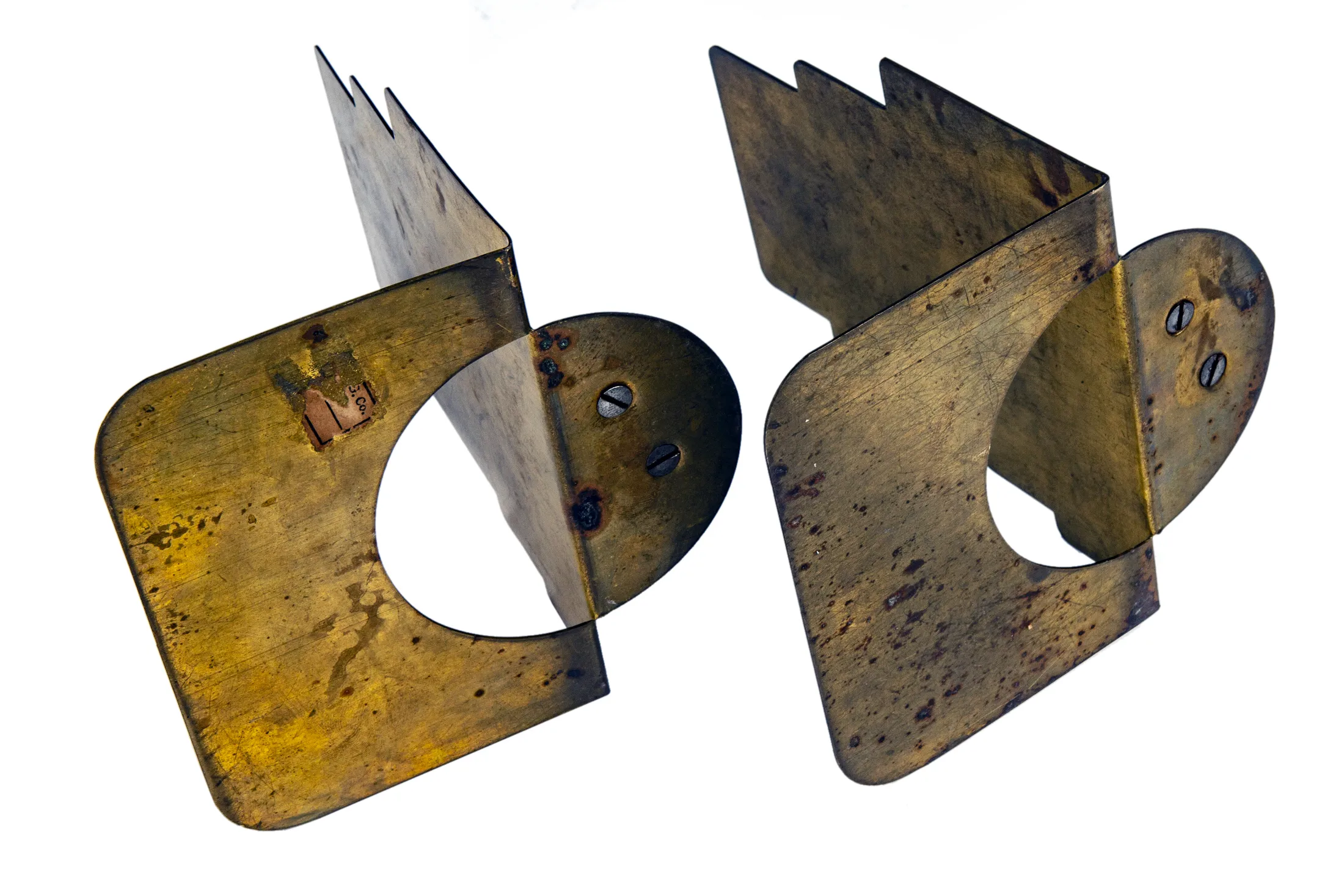 Art Deco Brass Bookends with Scotties 9 Art Deco Brass Bookends with Scotties