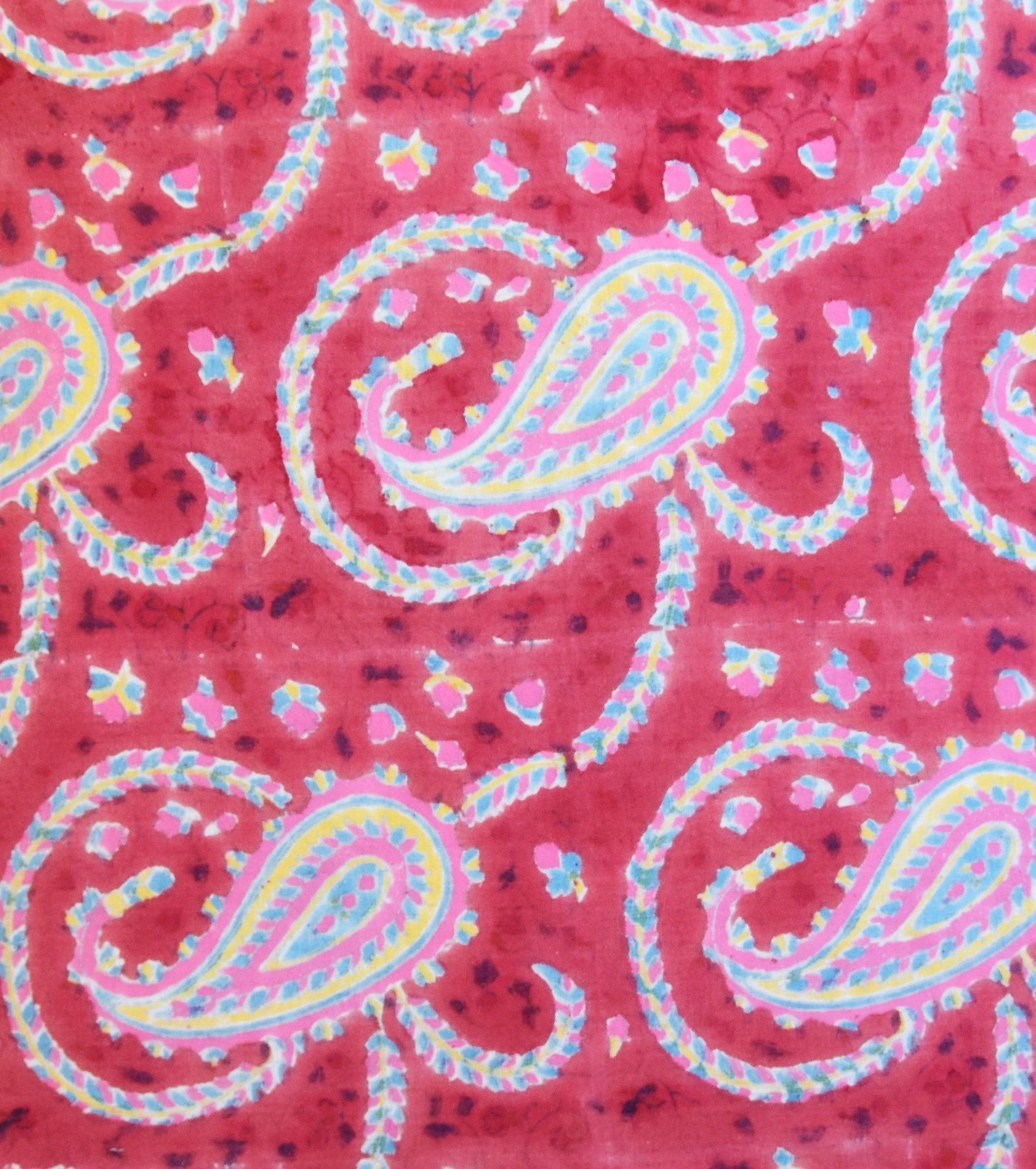 Pink & Red Chinoiserie Batik Pillow 2 Pink & Red Chinoiserie Batik Pillow