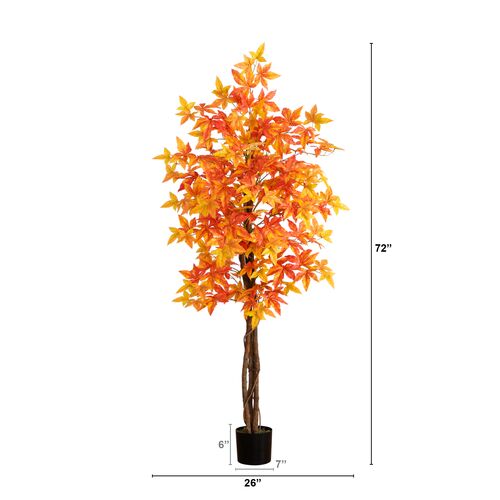 6ft. Autumn Deluxe Maple Artificial Fall Tree 2 6ft. Autumn Deluxe Maple Artificial Fall Tree