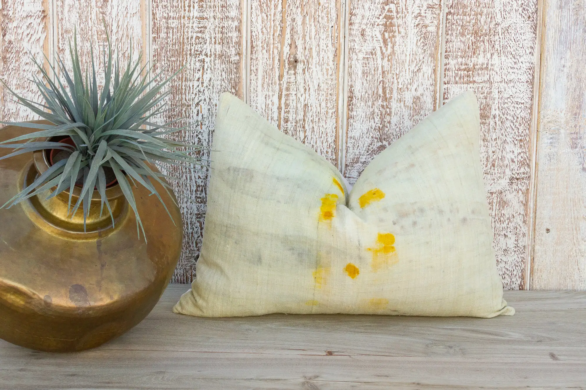 Rihon Tie Dye Organic Silk Lumbar Pillow 2 Rihon Tie Dye Organic Silk Lumbar Pillow