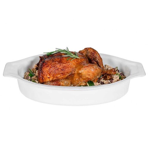Puro 16" Oval Baker, Whitewash 2 Puro 16" Oval Baker, Whitewash