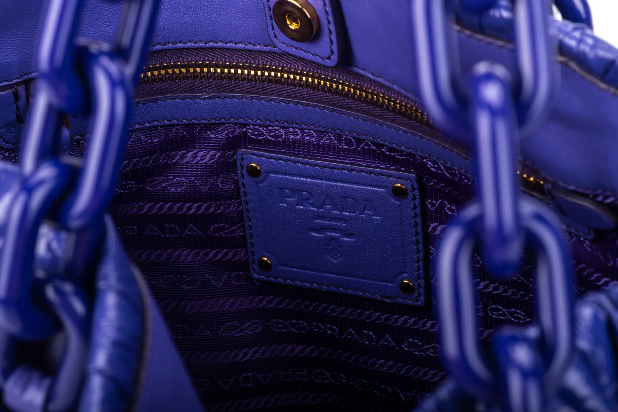 Prada BN Purple Rouched Patent Tote 11 Prada BN Purple Rouched Patent Tote