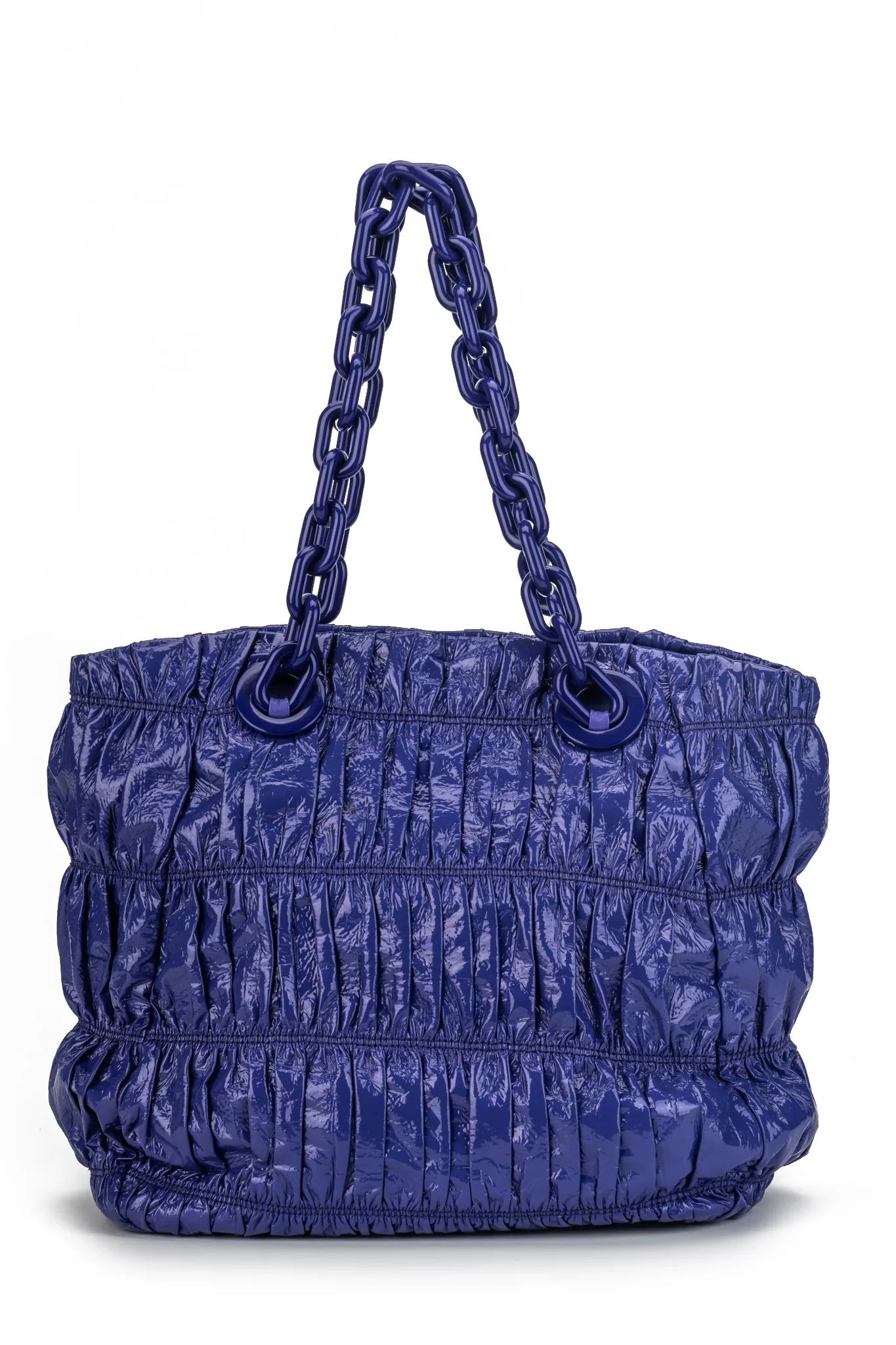 Prada BN Purple Rouched Patent Tote 7 Prada BN Purple Rouched Patent Tote