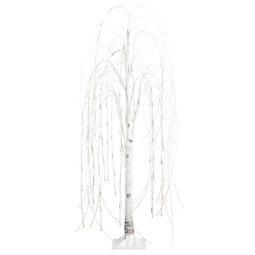 4ft. Pre-Lit Artificial White Weeping Willow Tree 1 4ft. Pre-Lit Artificial White Weeping Willow Tree
