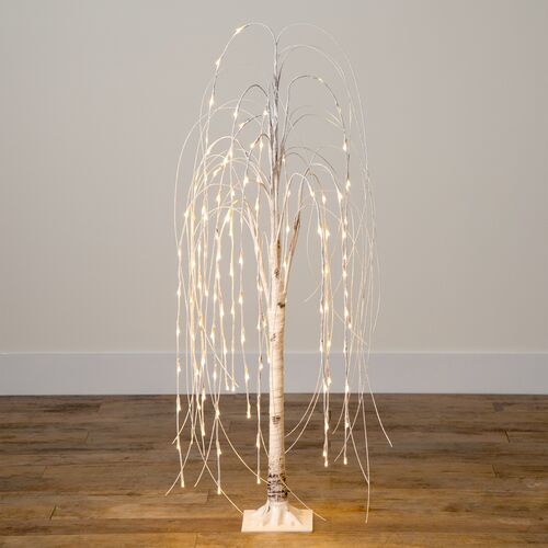 4ft. Pre-Lit Artificial White Weeping Willow Tree 9 4ft. Pre-Lit Artificial White Weeping Willow Tree