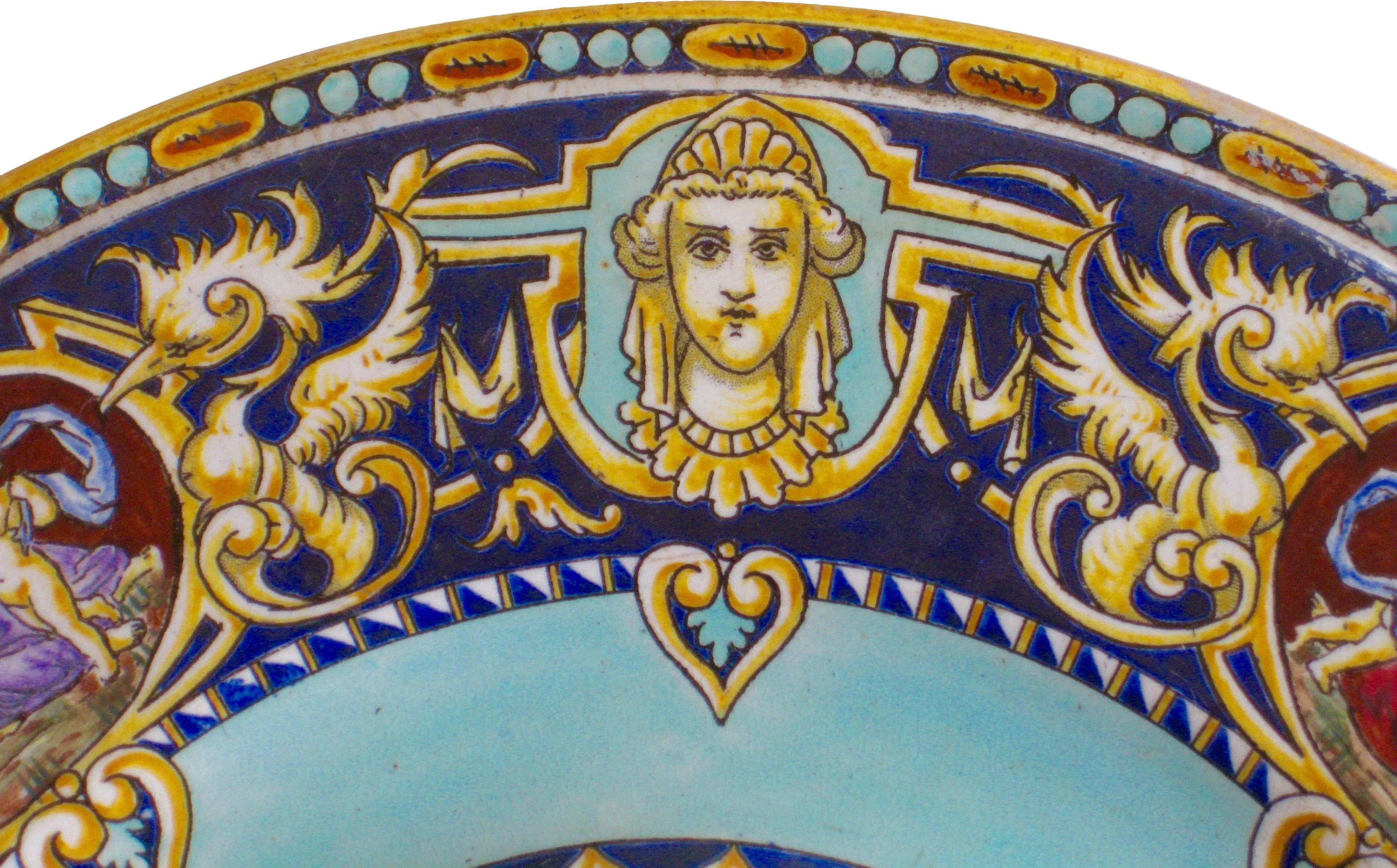Antique French Faience Portrait Plate 5 Antique French Faience Portrait Plate
