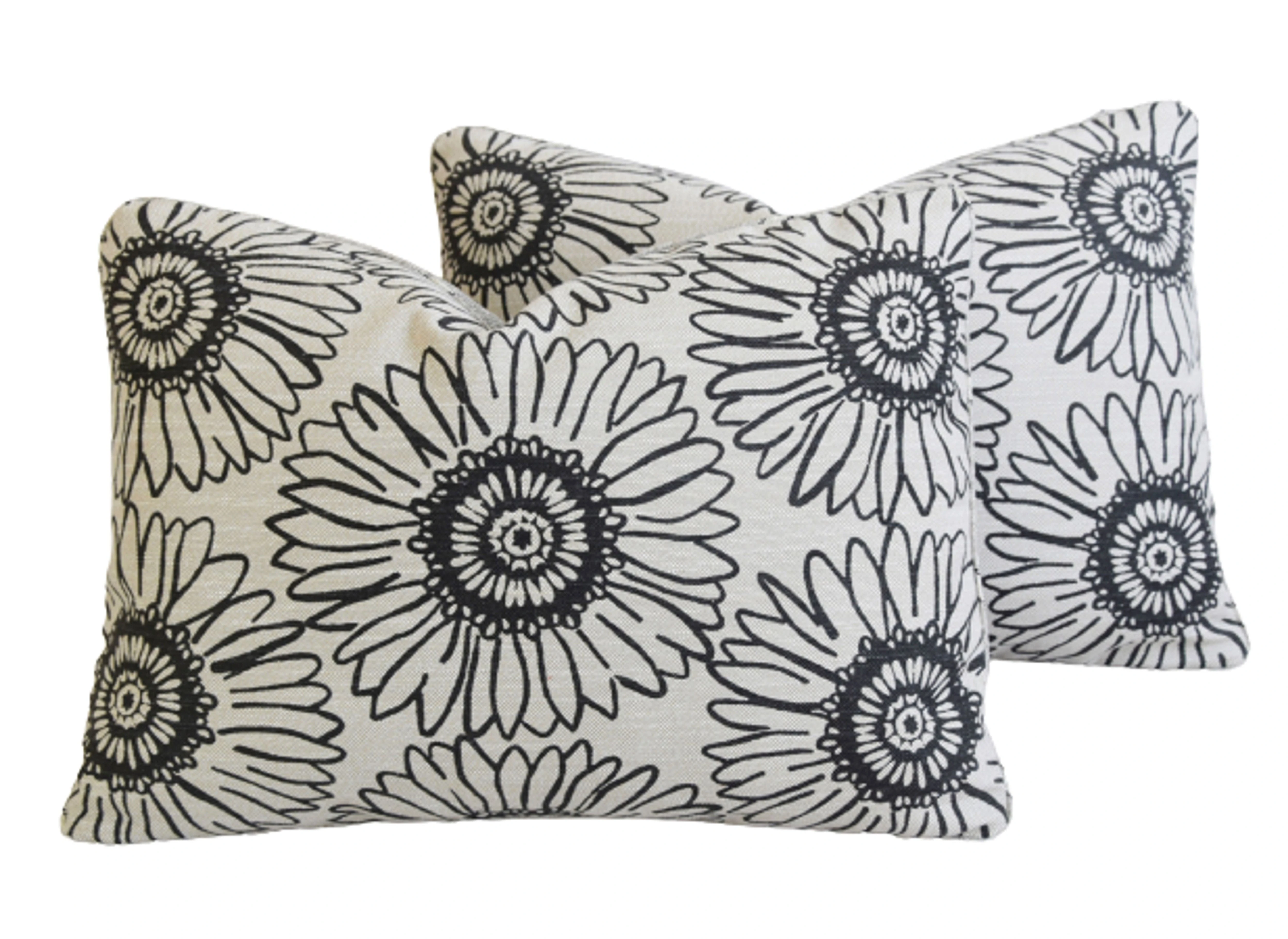 Perennials Sunflowers Linen Pillows, Pr 1 Perennials Sunflowers Linen Pillows, Pr