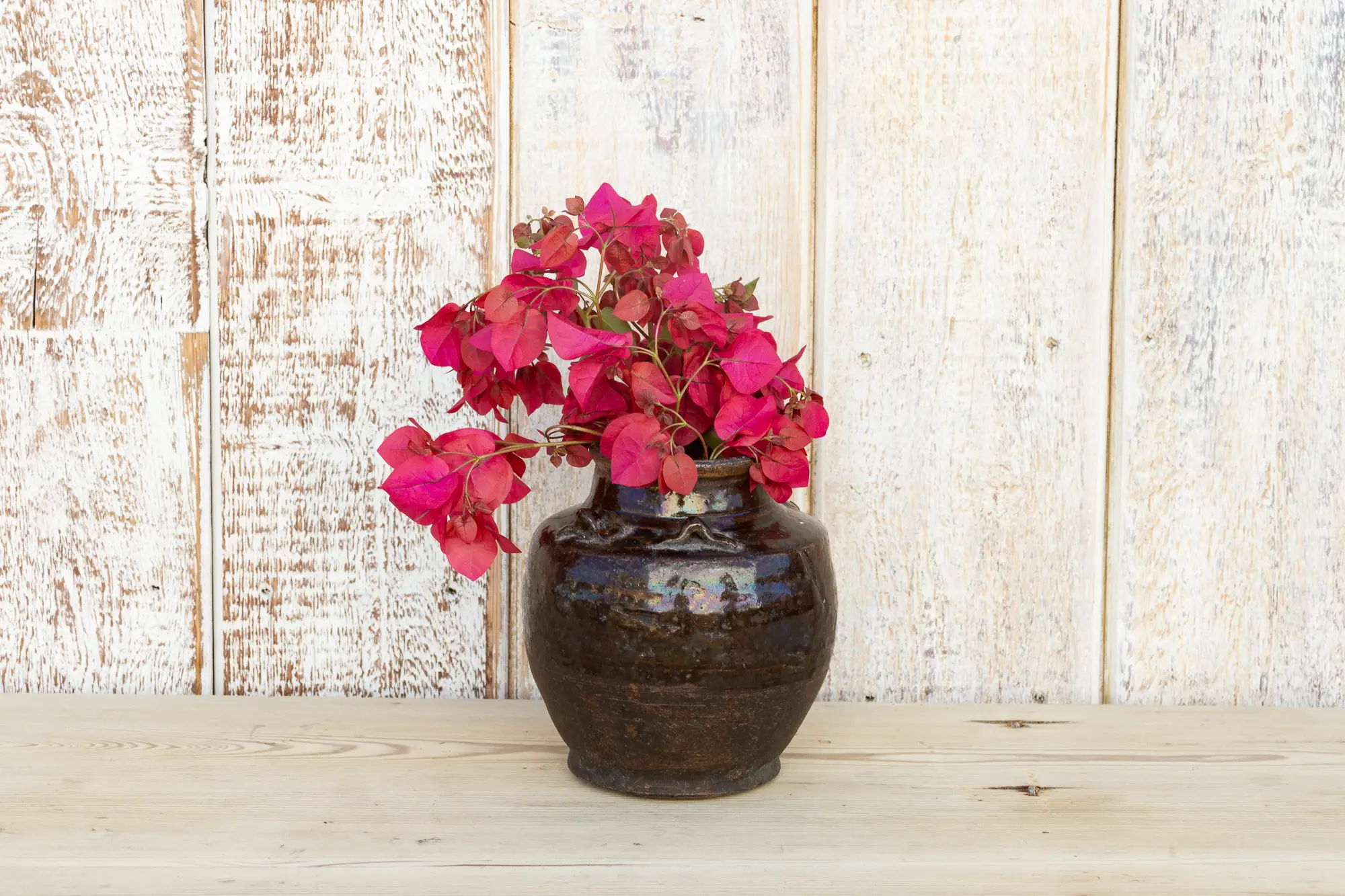 Dark Brown Southeast Asian Martaban Pot 2 Dark Brown Southeast Asian Martaban Pot