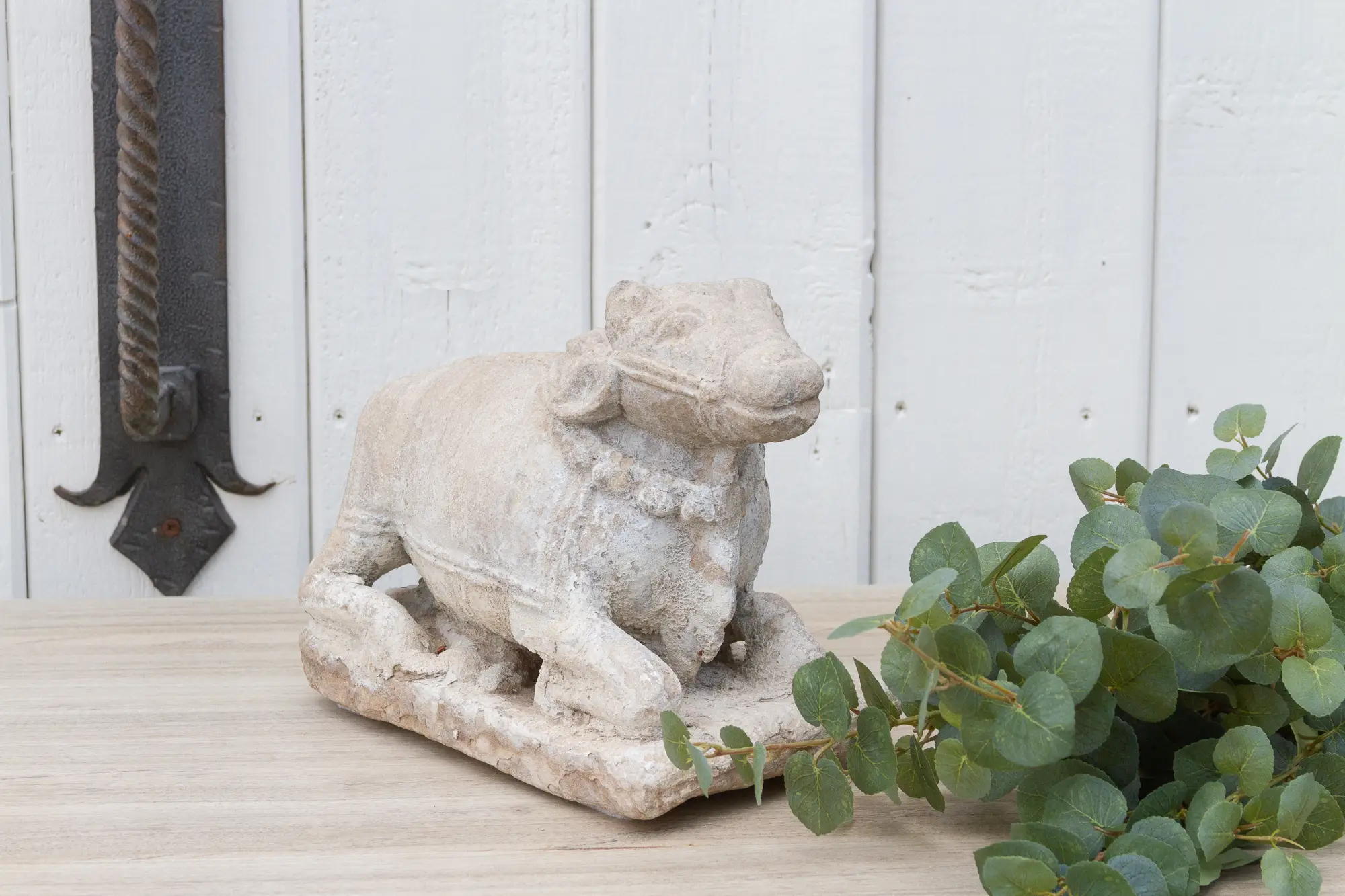 19th Century Carved Stone Nandi Statue 2 19th Century Carved Stone Nandi Statue