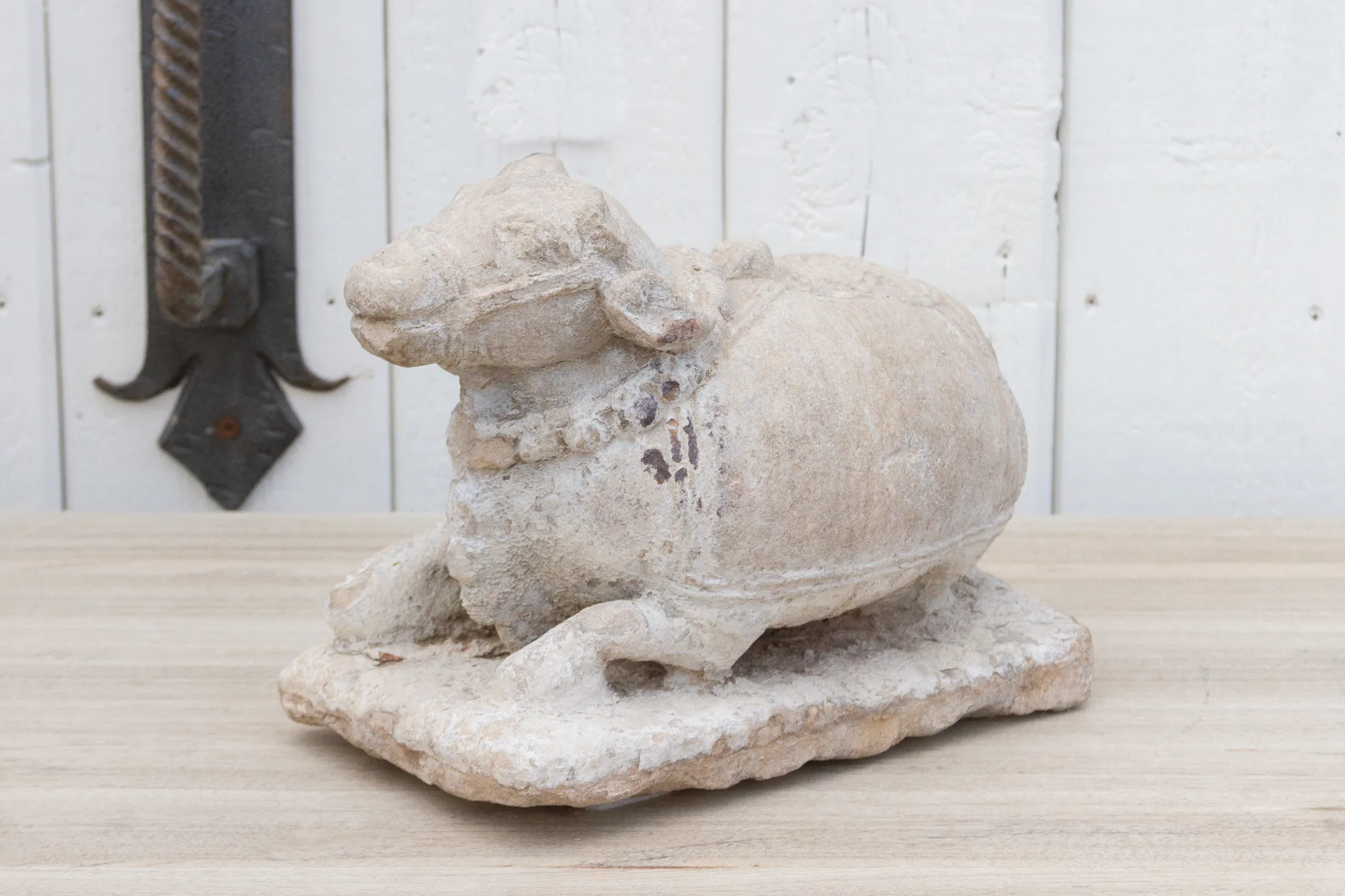19th Century Carved Stone Nandi Statue 5 19th Century Carved Stone Nandi Statue