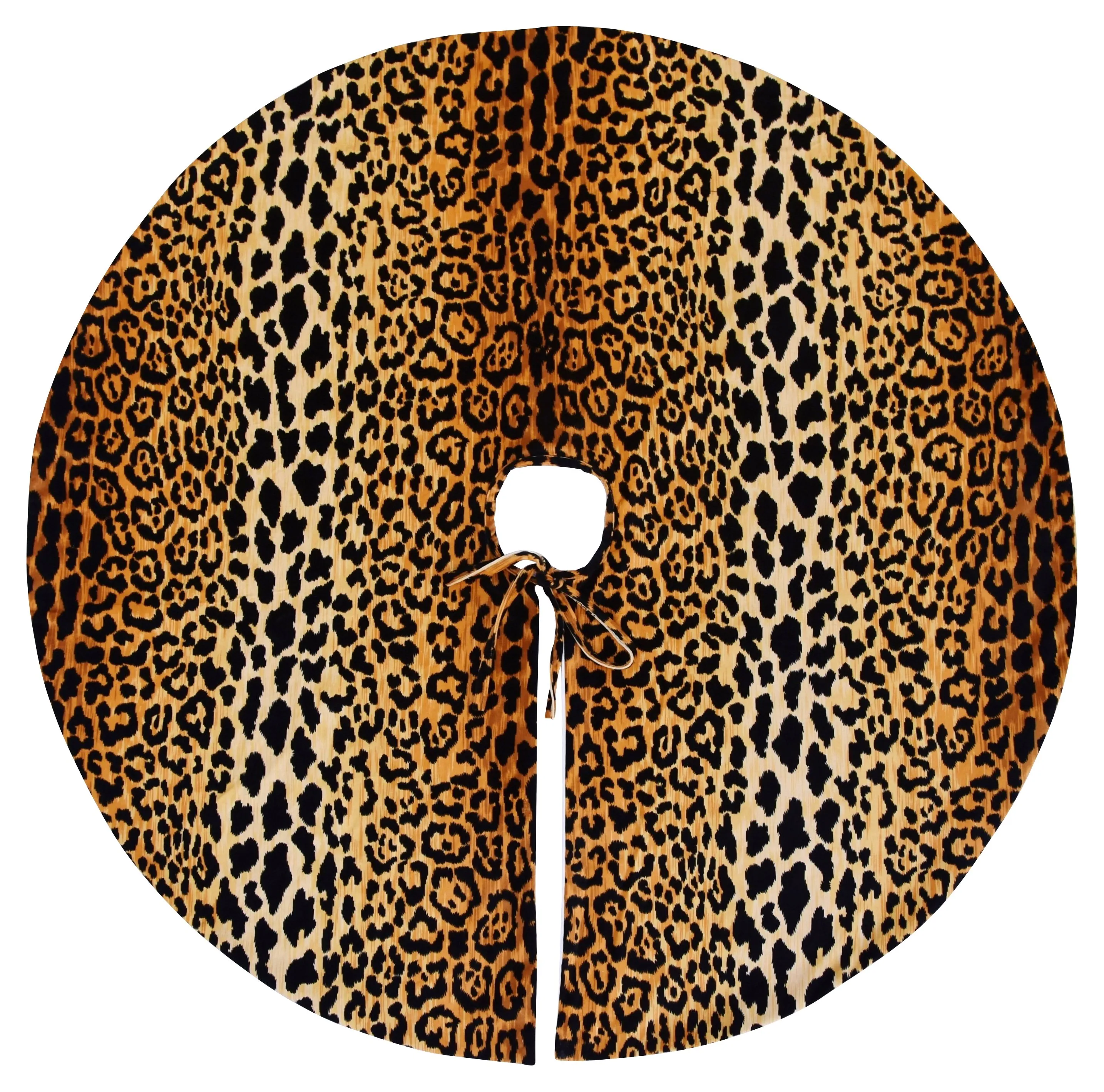 53" Leopard Velvet Christmas Tree Skirt