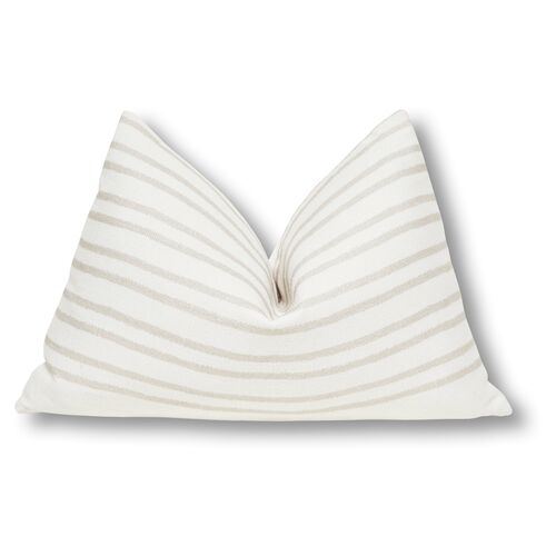 Jessa 16x25 Pillow, Sand/White Linen 1 Jessa 16x25 Pillow, Sand/White Linen