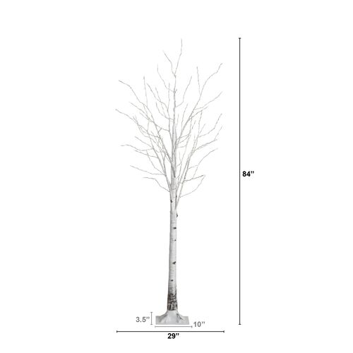 7ft. Pre-Lit Artificial White Birch Tree 2 7ft. Pre-Lit Artificial White Birch Tree