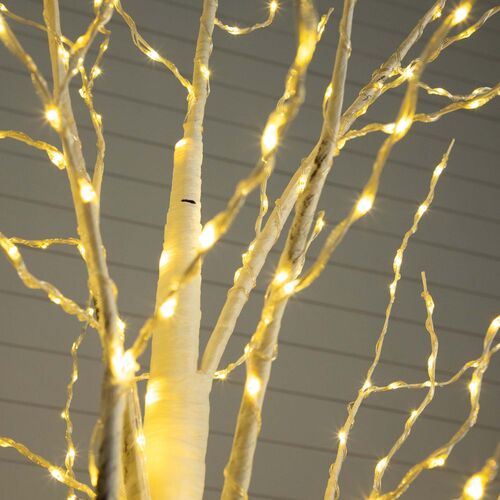 7ft. Pre-Lit Artificial White Birch Tree 4 7ft. Pre-Lit Artificial White Birch Tree