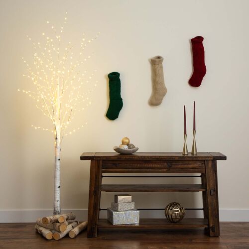 7ft. Pre-Lit Artificial White Birch Tree 8 7ft. Pre-Lit Artificial White Birch Tree