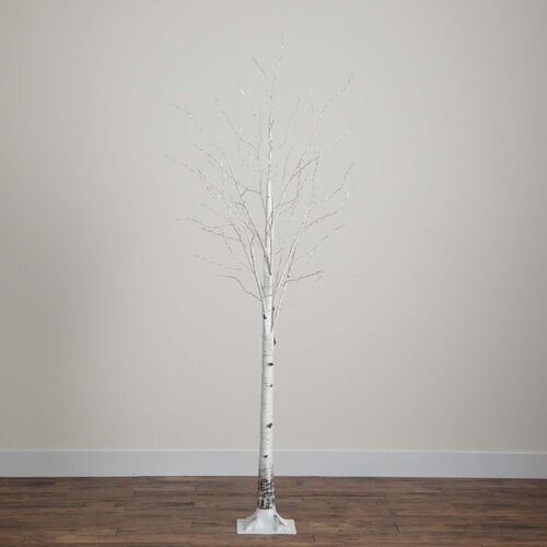 7ft. Pre-Lit Artificial White Birch Tree 9 7ft. Pre-Lit Artificial White Birch Tree