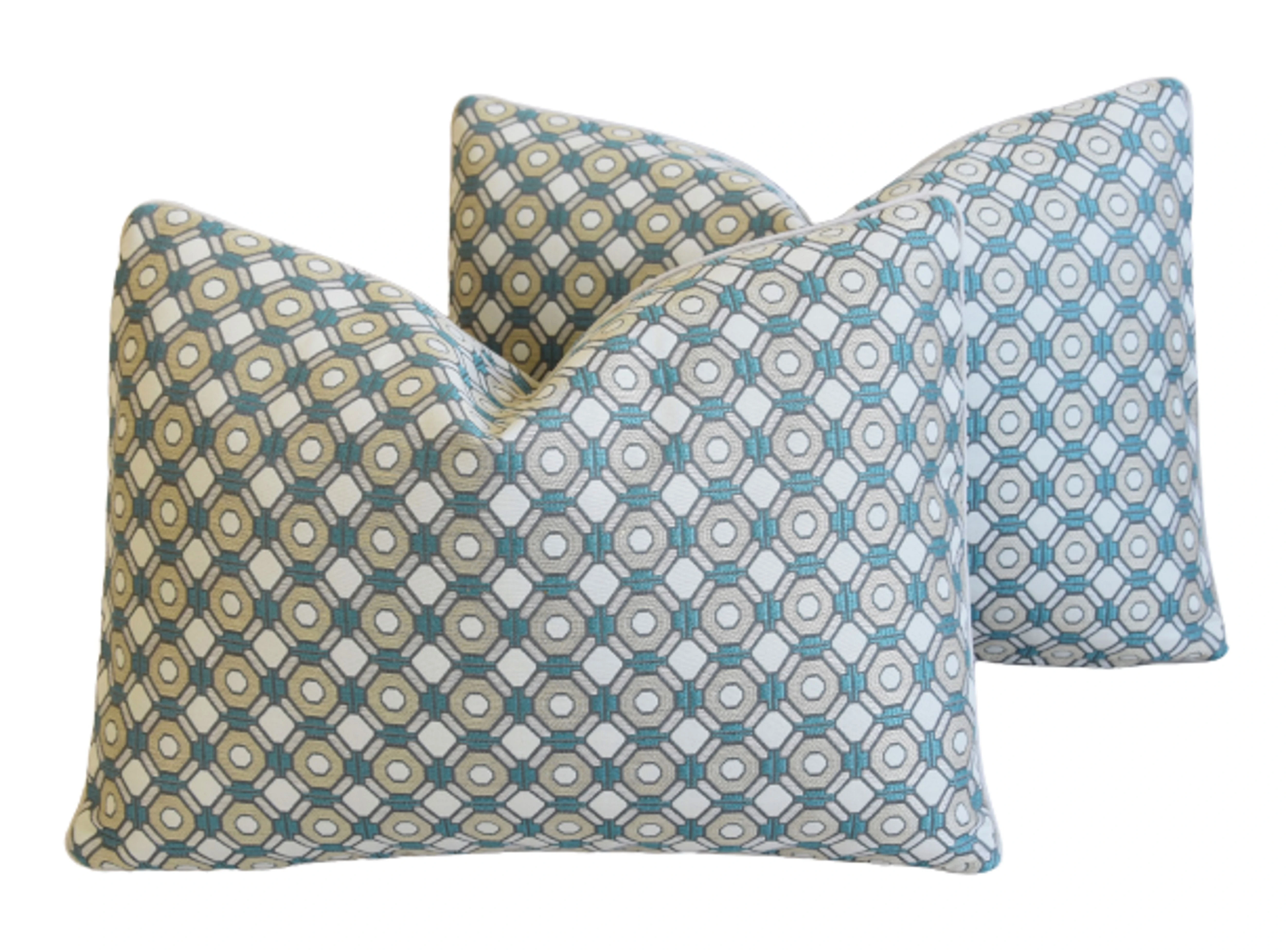 Pindler & Pindler Hexagon Pillows, Pair 3 Pindler & Pindler Hexagon Pillows, Pair