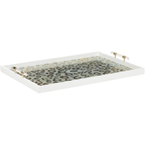 Leopard Patterned Tray, Multicolor 1 Leopard Patterned Tray, Multicolor