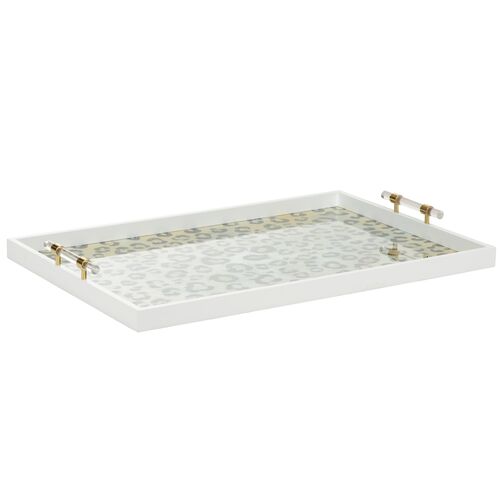 Leopard Patterned Tray, Multicolor 3 Leopard Patterned Tray, Multicolor