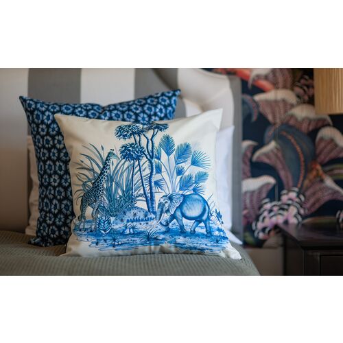 Thanda Toile 20" Cotton Pillow 5 Thanda Toile 20" Cotton Pillow
