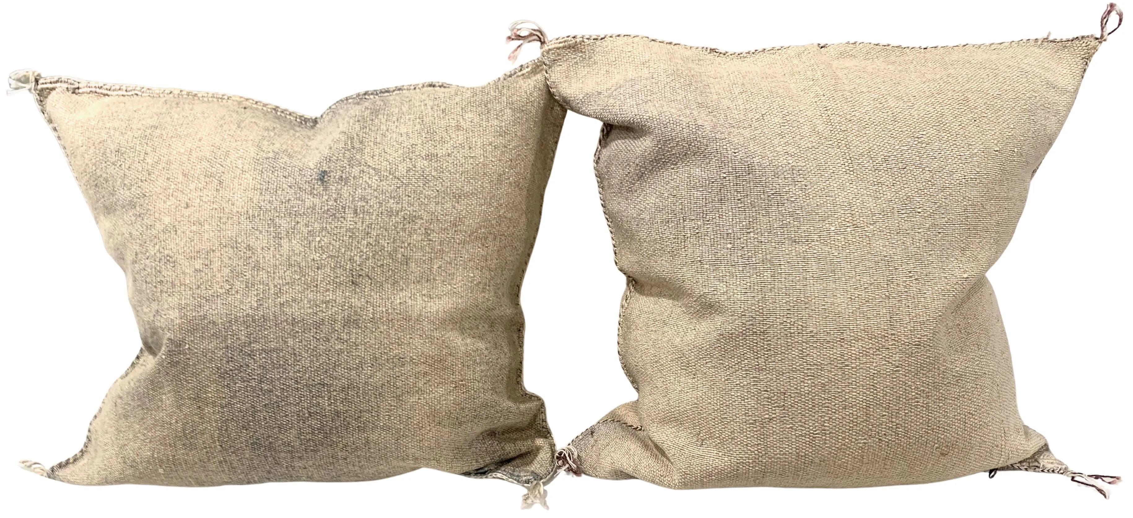 Moroccan Sabra Silk Pillows, Pair 2 Moroccan Sabra Silk Pillows, Pair