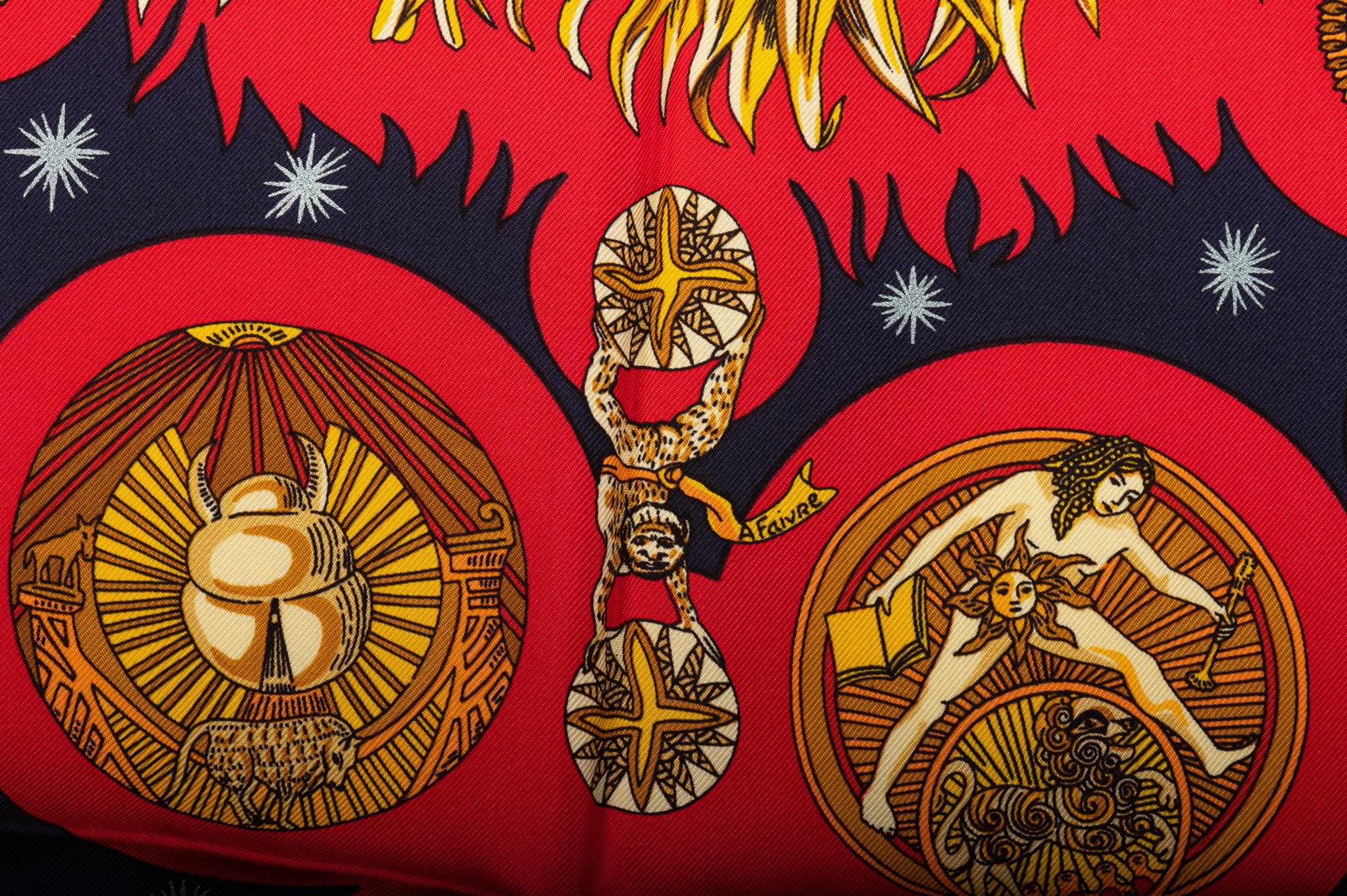 Hermes Preloved Black Planets Silk Scarf 3 Hermes Preloved Black Planets Silk Scarf