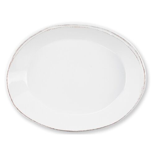 Lastra Small Platter, White
