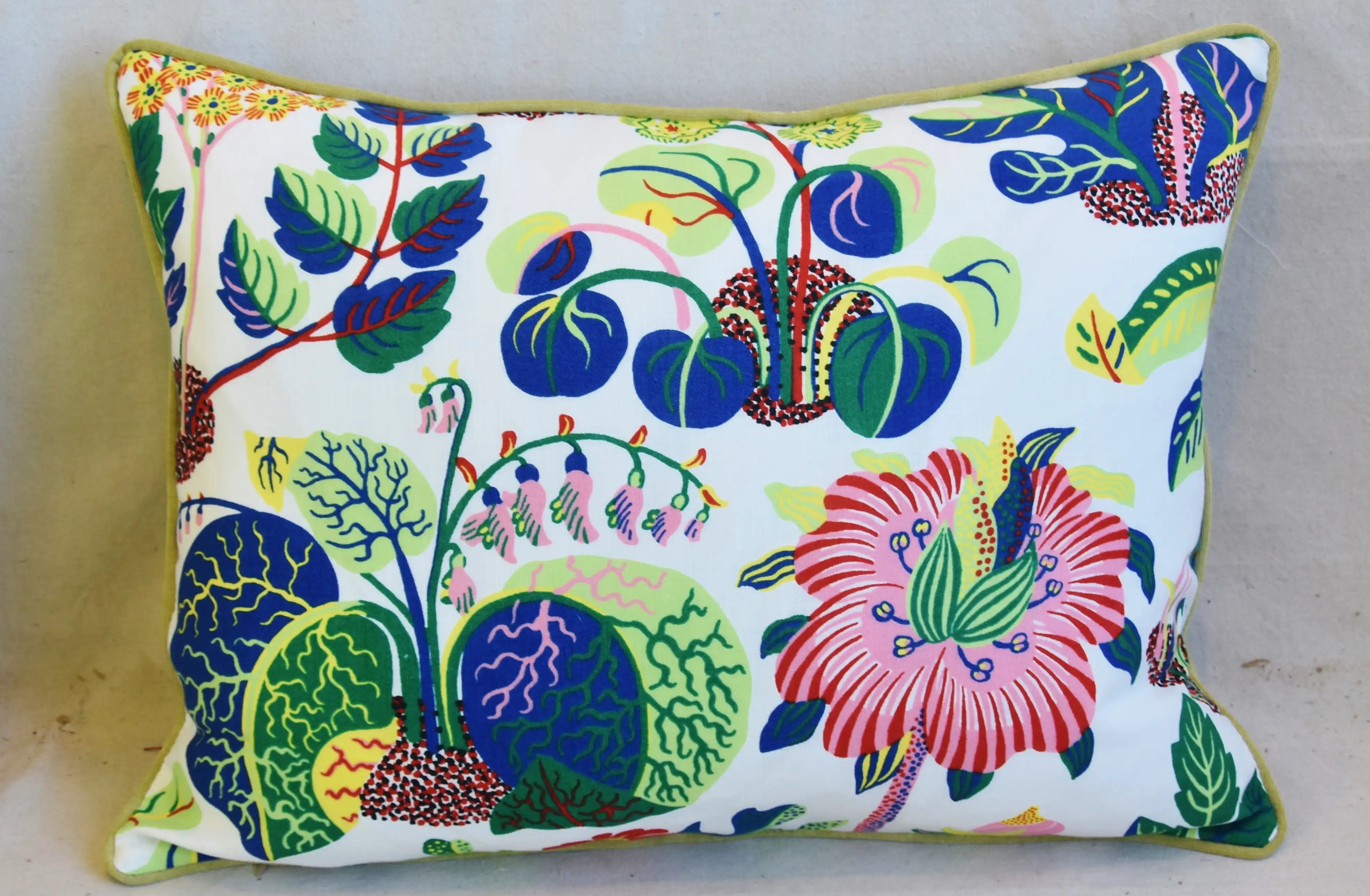 Schumacher Colorful Exotic Floral Pillow 4 Schumacher Colorful Exotic Floral Pillow