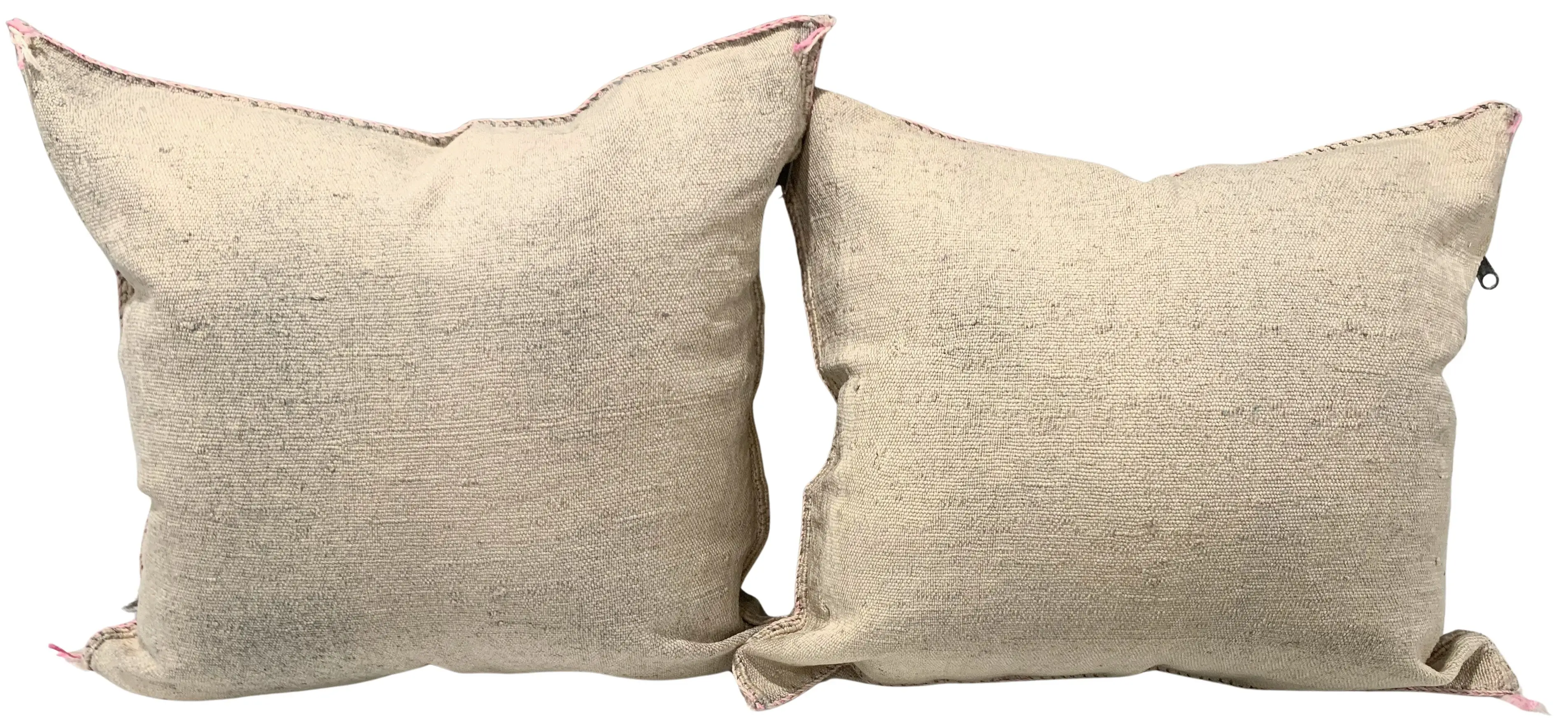 Moroccan Sabra Silk Pillows, Pair 3 Moroccan Sabra Silk Pillows, Pair