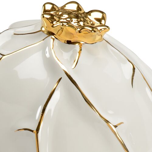 Pomegranate Porcelain Object, White 3 Pomegranate Porcelain Object, White