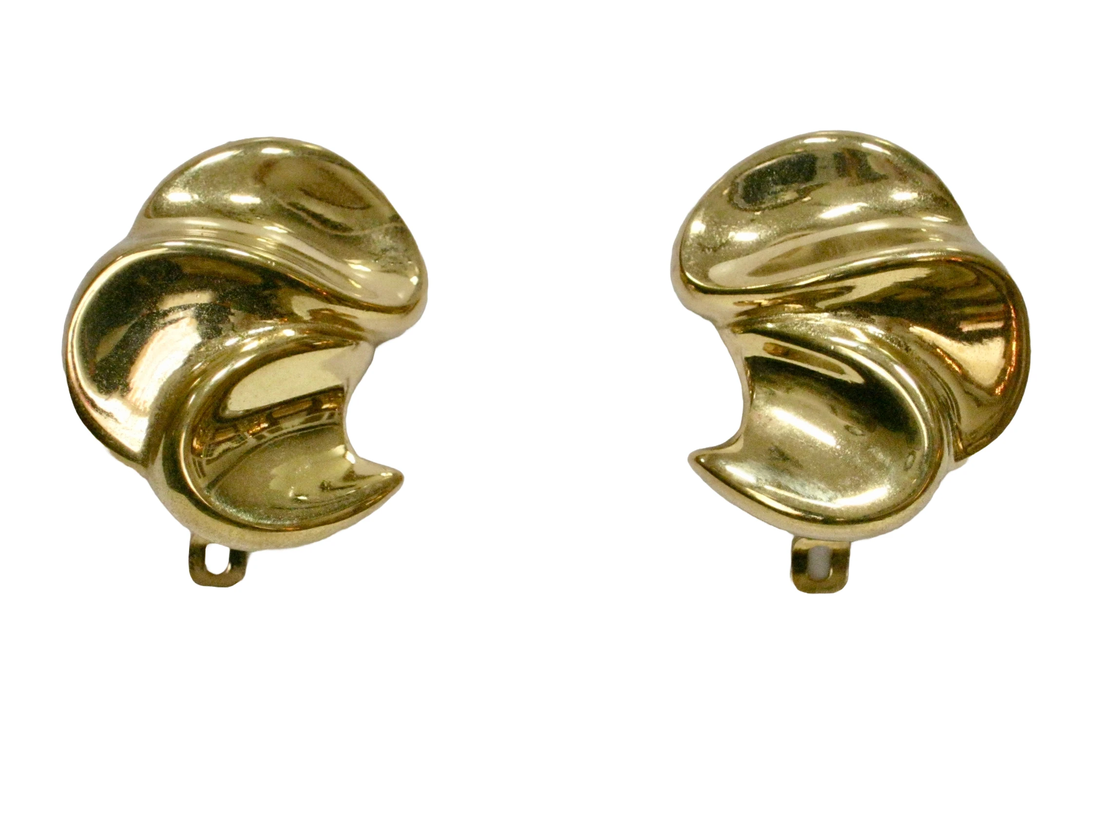 1980s Givenchy Polished Gold Earrings 1 1980s Givenchy Polished Gold Earrings