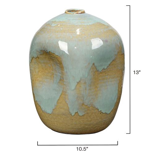 Granada Ceramic Vessel, Blue 3 Granada Ceramic Vessel, Blue