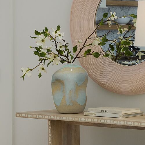 Granada Ceramic Vessel, Blue 4 Granada Ceramic Vessel, Blue