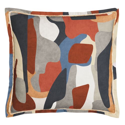 Davy Abstract Pillow, Multi Desert 1 Davy Abstract Pillow, Multi Desert