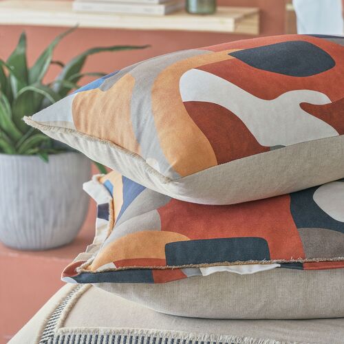 Davy Abstract Pillow, Multi Desert 4 Davy Abstract Pillow, Multi Desert