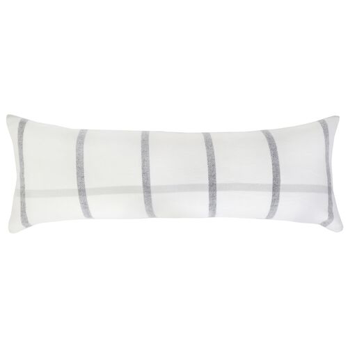 Copenhagen 14x40 Pillow, White/Grey 1 Copenhagen 14x40 Pillow, White/Grey