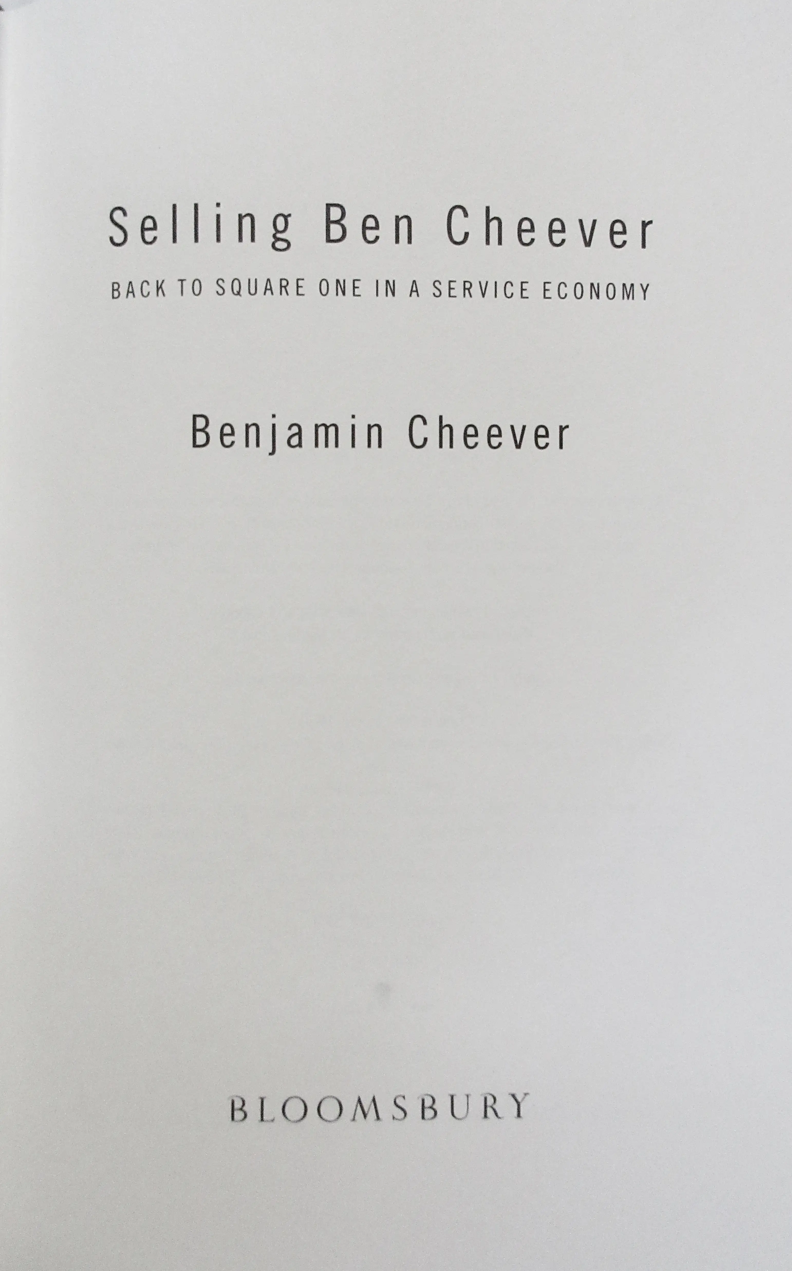 Ben Cheever First Editions S/2 4 Ben Cheever First Editions S/2