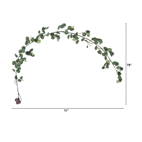 6.5ft. Lighted Artificial Eucalyptus Garland 2 6.5ft. Lighted Artificial Eucalyptus Garland