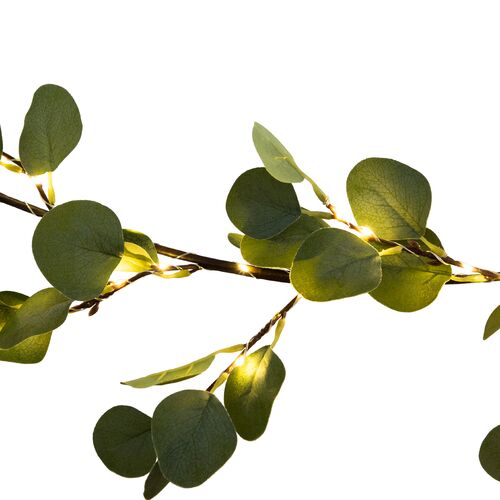 6.5ft. Lighted Artificial Eucalyptus Garland 5 6.5ft. Lighted Artificial Eucalyptus Garland