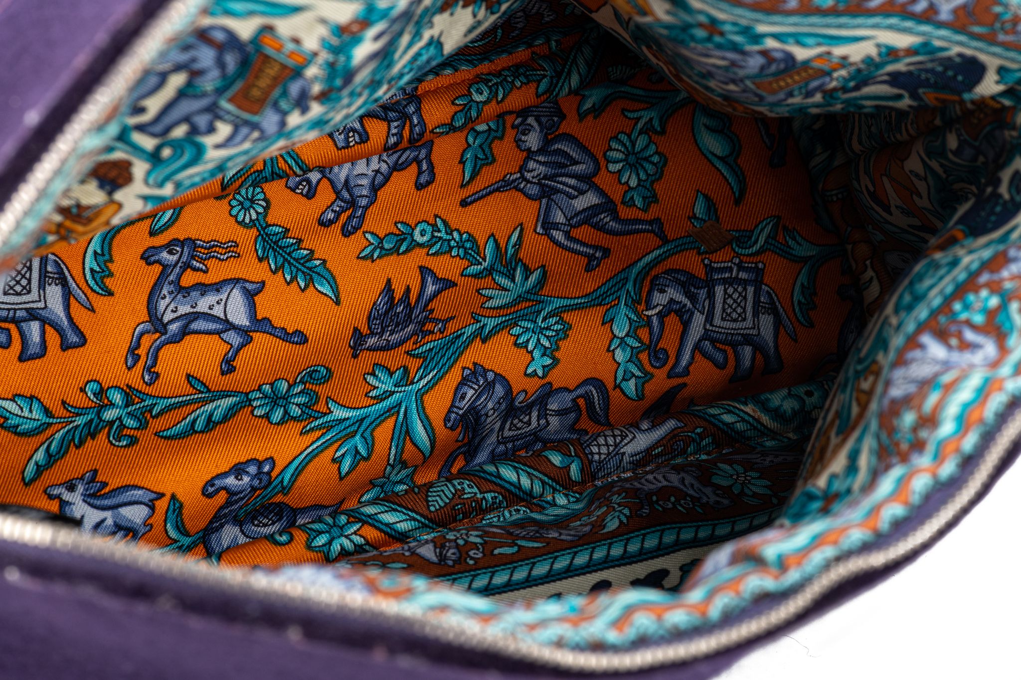 Hermes Blue Felt Bolide Silk Interior 13 Hermes Blue Felt Bolide Silk Interior