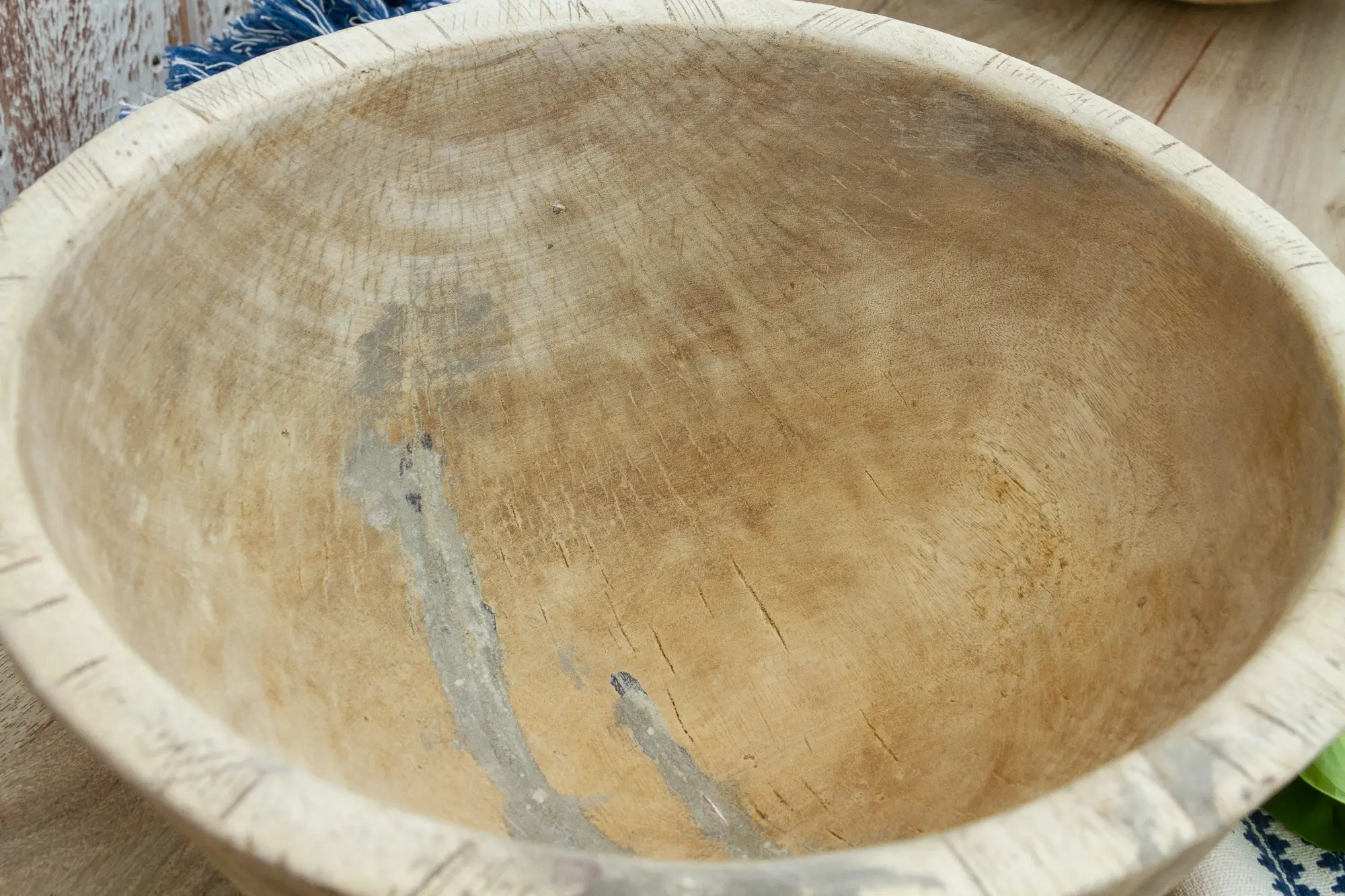Farmhouse Rounded African Dough Bowl 6 Farmhouse Rounded African Dough Bowl