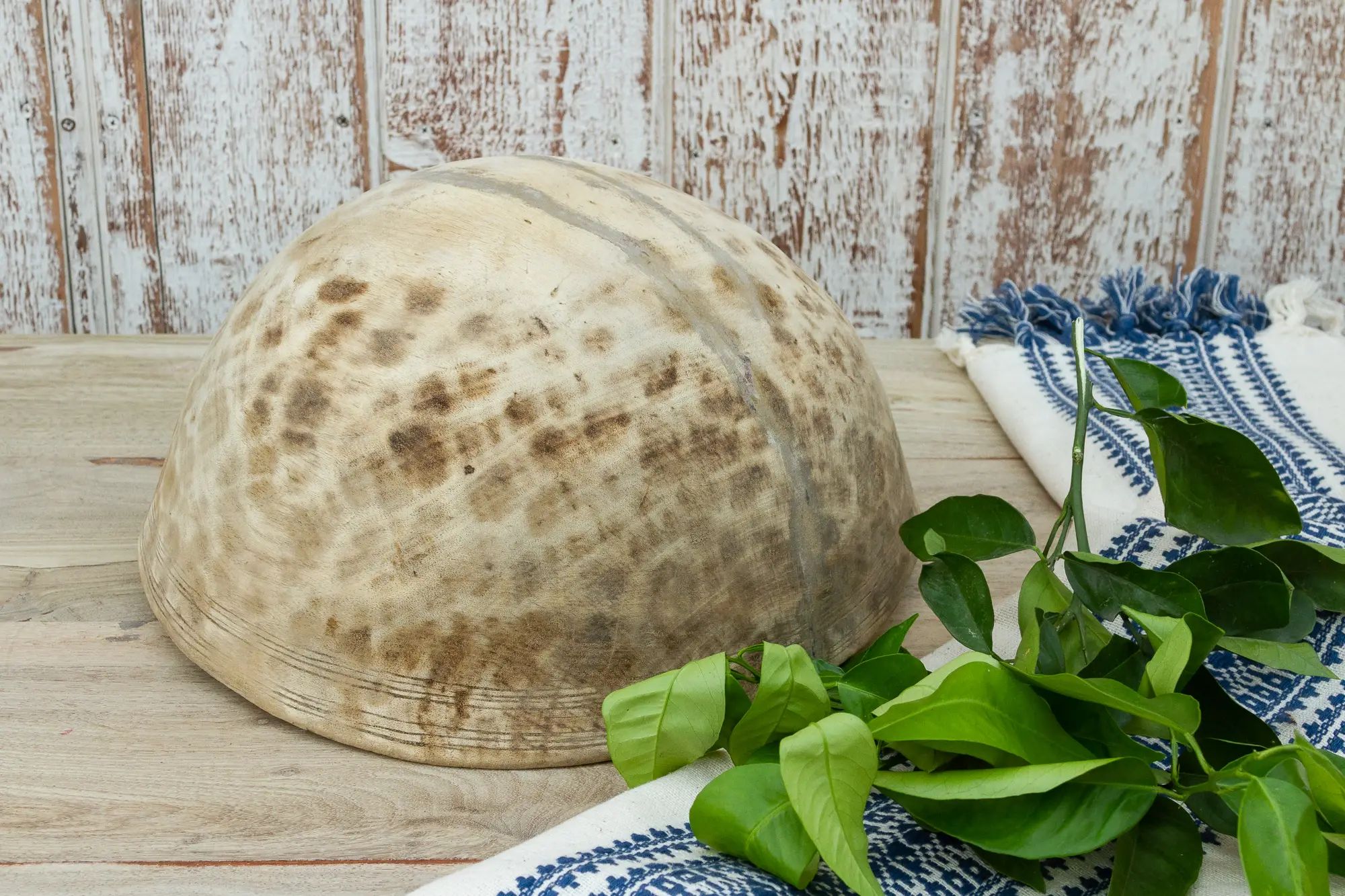 Farmhouse Rounded African Dough Bowl 7 Farmhouse Rounded African Dough Bowl