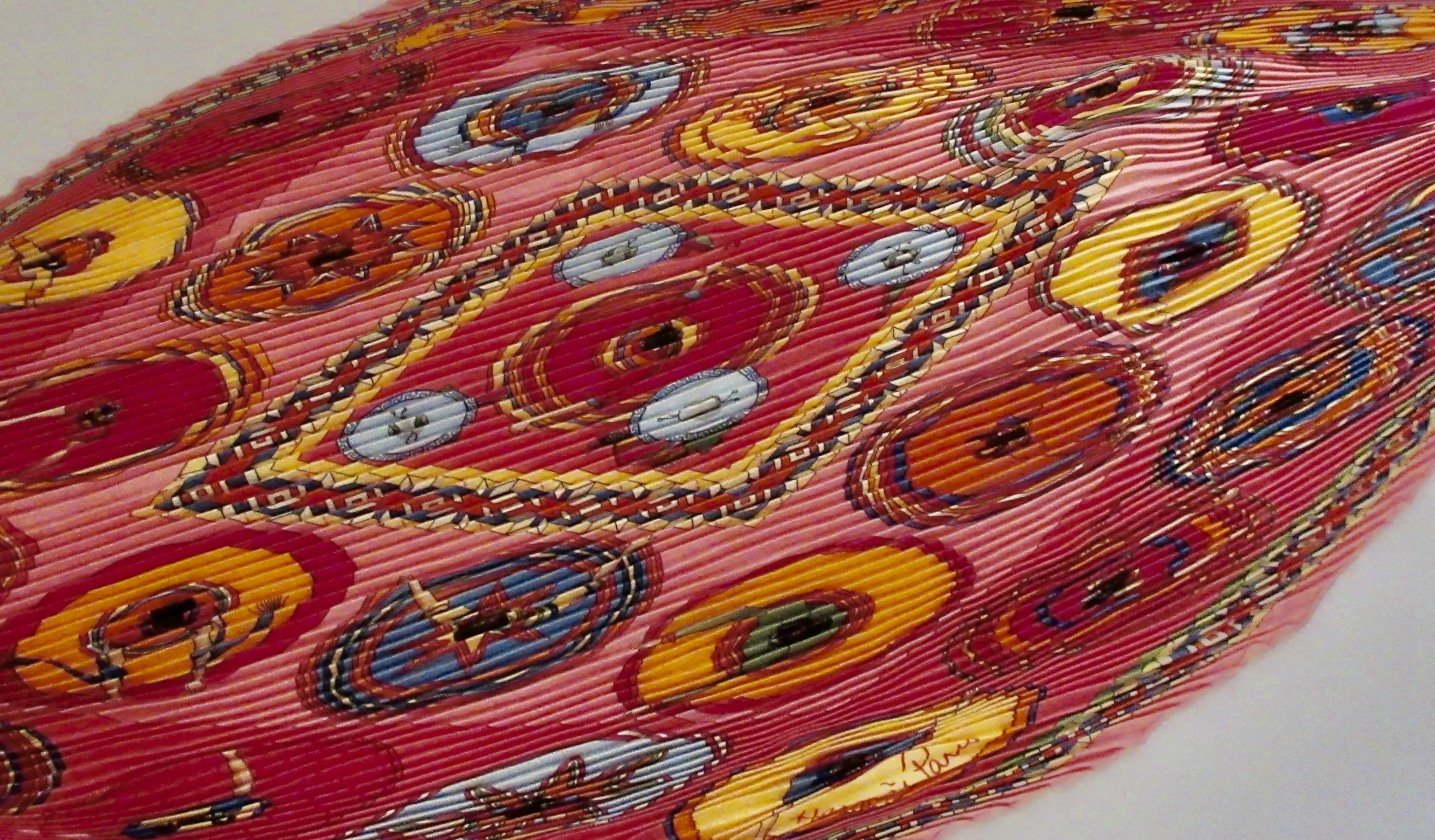 Hermes Belles du Mexique Pleated Scarf 2 Hermes Belles du Mexique Pleated Scarf