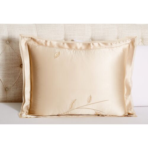 Leaf Standard Sham, Chardonnay 1 Leaf Standard Sham, Chardonnay