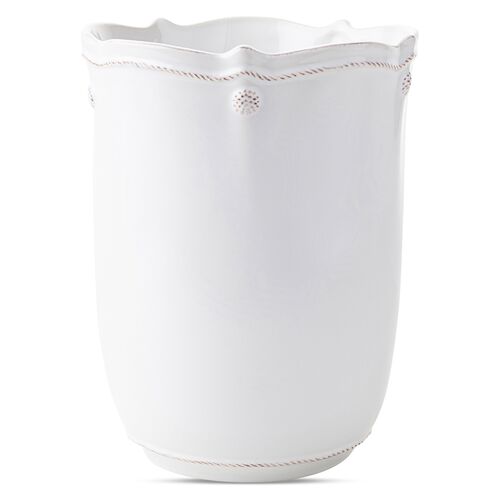 Berry & Thread White Wastebasket 1 Berry & Thread White Wastebasket