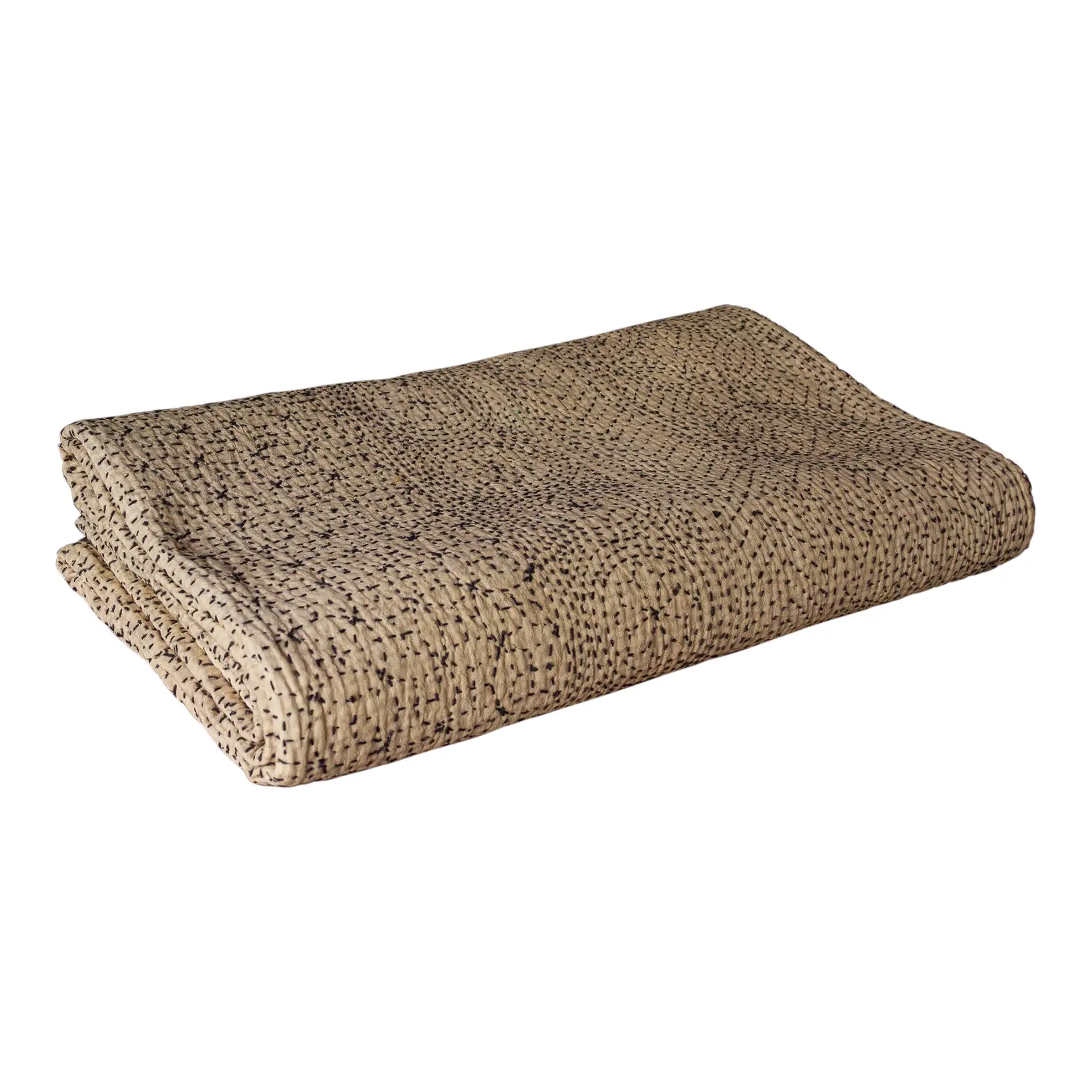 Tan Filanan Embroidered Bed Cover