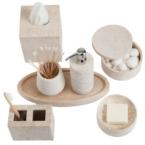 Limestone Tray, Limestone 3 Limestone Tray, Limestone