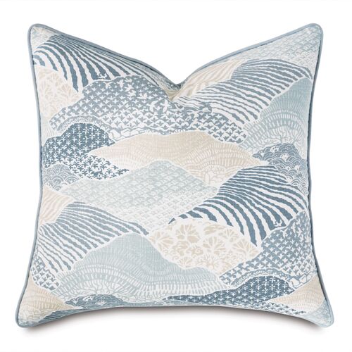Abstract Pillow, Blue